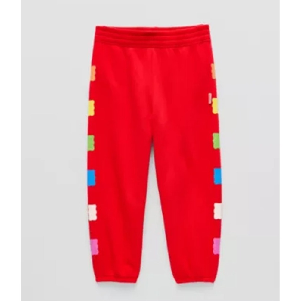 X Haribo Toddler Cinched Fleece Jogger Pants Red 4T